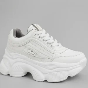 Tenis blancos plataforma REF 813 en blanco – Bianetti Calzature